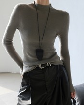 Half turtleneck slim knit Top T20115