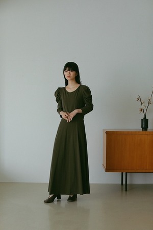 CASA FLINE　バックカシュクールカットソードレス　Khaki