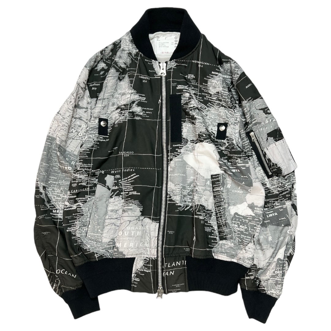 sacai World Map Blouson BLACK サイズ1