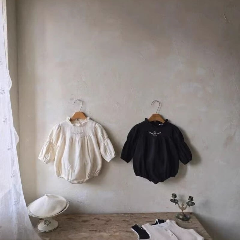 ジャカディ フリル襟　ロンパース ジャカディ フリル襟 ロンパース ロンパース | Jacadi Paris