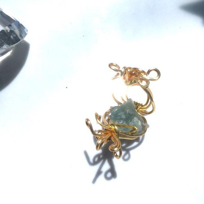 【一点物】✦3月の誕生石✦⋆.·Panier de Aquamarine⋆.·アクアマリンの原石ネックレス·.⋆✦