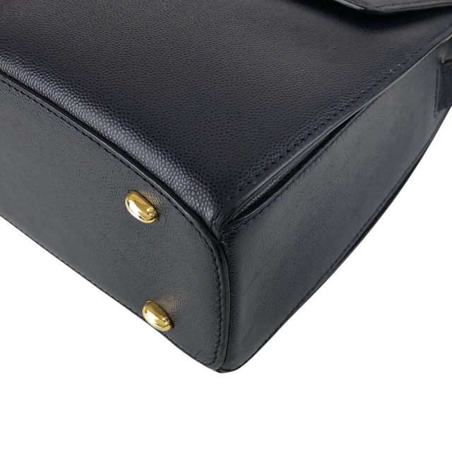 CELINE セリーヌ ショルダーバッグ ネイビー ガンチーニ レザー vintage ヴィンテージ オールド hf7v5f