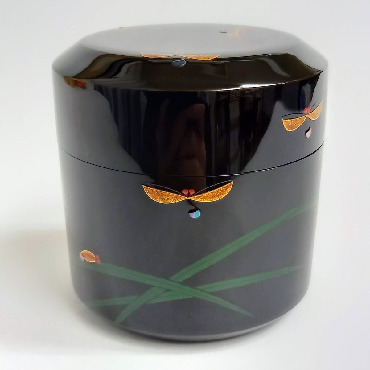 新古】早苗蛍蒔絵 雪吹茶器 即中斎好写 吉田一峯 共箱入 NTM002 