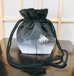 [komagire×Spider Lilyコラボ]彼岸花巾着(赤・モノクロ）