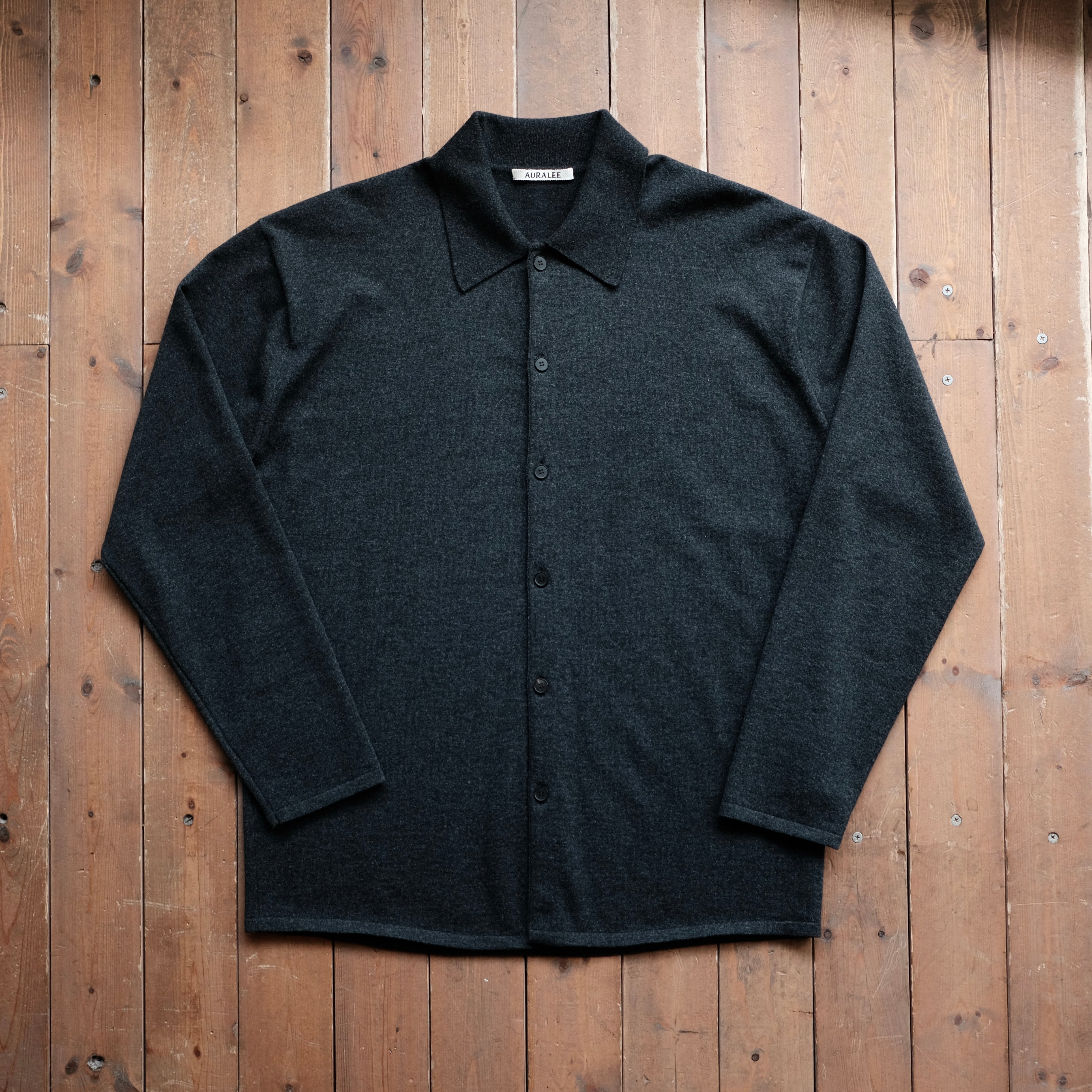 AURALEE 25AW HIGH TWIST WOOL KNIT SHIRT CARDIGAN | safarionline