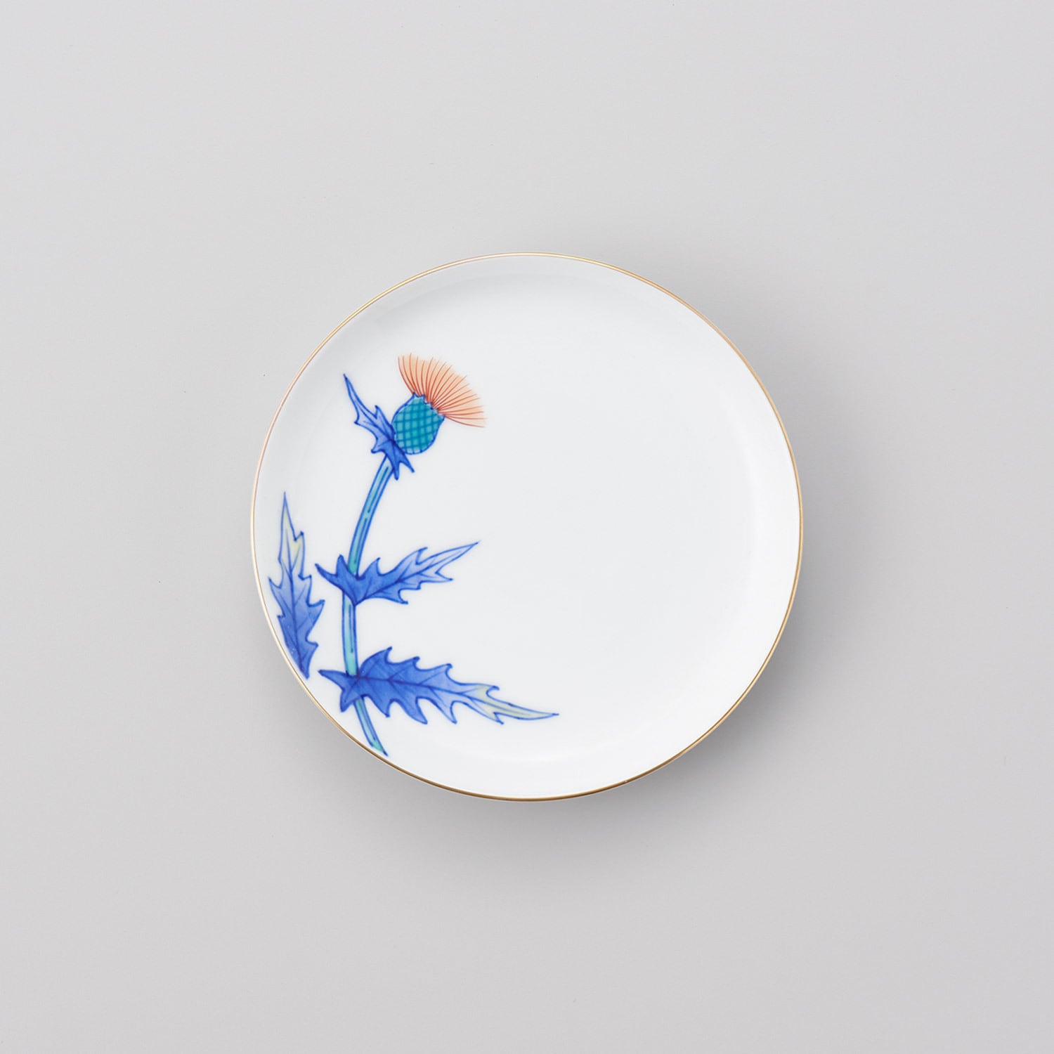 辻製　宮内庁御用達　色絵　双鷺に沢瀉の図　変形皿　５客　E943AS-fbrｍ 宮内庁御用達 辻製磁社】三鷺文絵変形皿 | 株式会社 小島芳栄堂