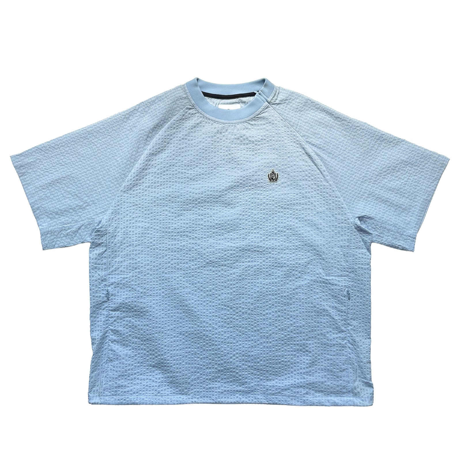 8G DOTAIR COOLMAX SUCKER CREW NECK S/S PISTE -LIGHT BLUE-