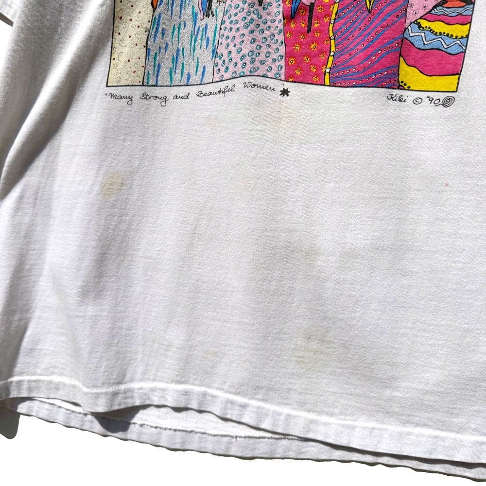 KIKI SUAREZ - Made In USA] Vintage Art Print T-Shirt [1990s