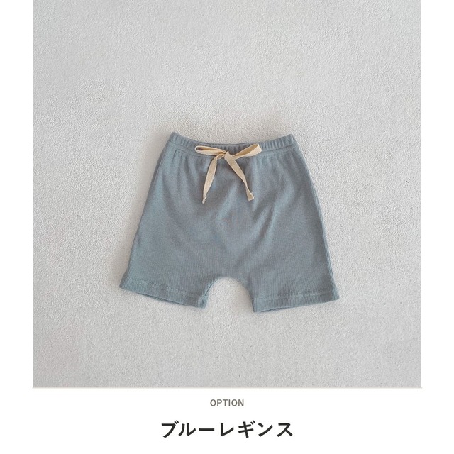 【BABY】リブ無地コットン夏用ベビーハーフパンツ - 2