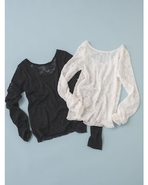 【mewl】LACE LONG SLEEVE TOP