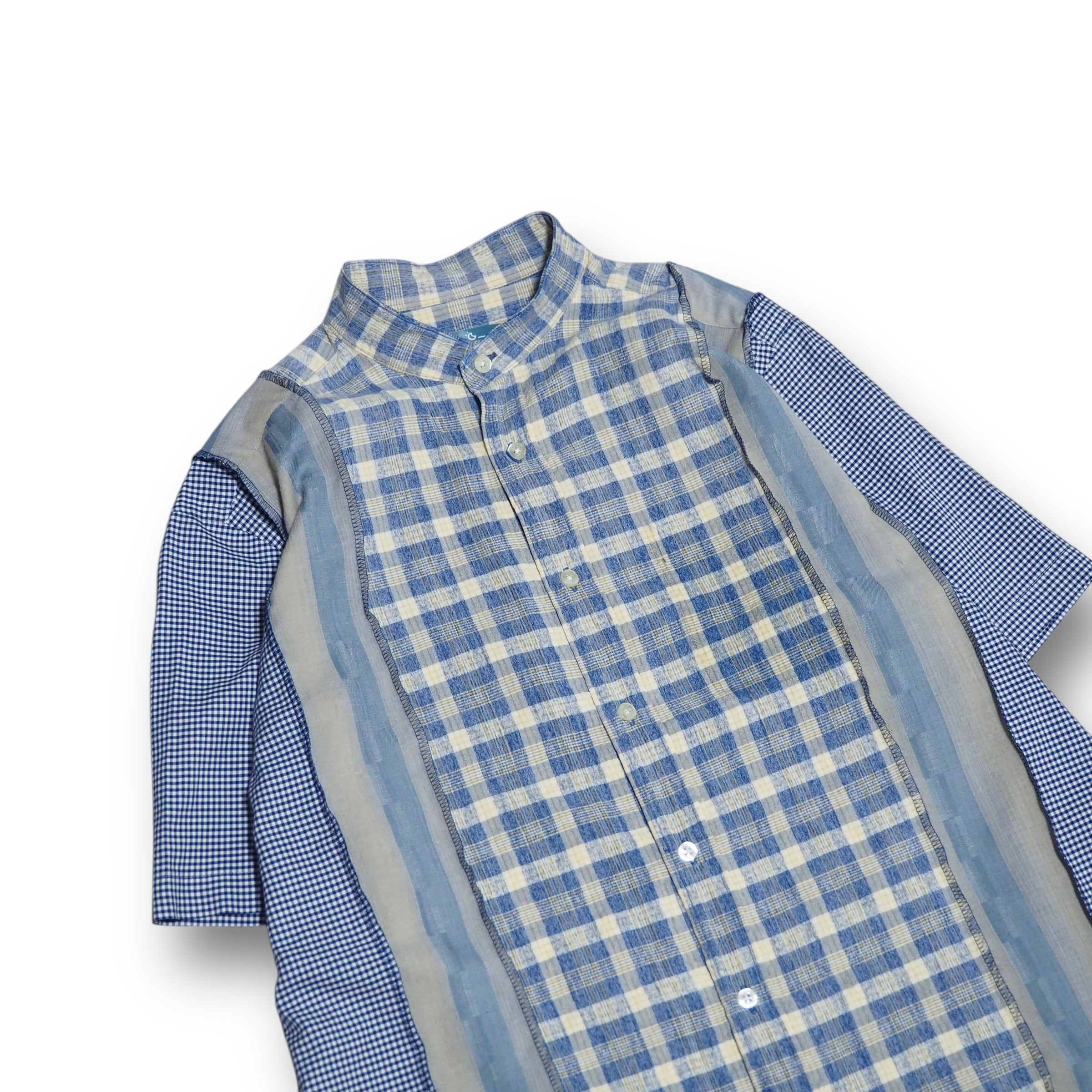 【REMAKE】半袖ドッキングシャツ