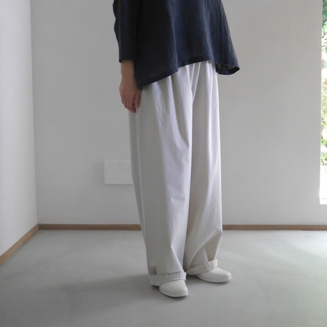 cotton wide pants  コットンワイドパンツ　evam eva