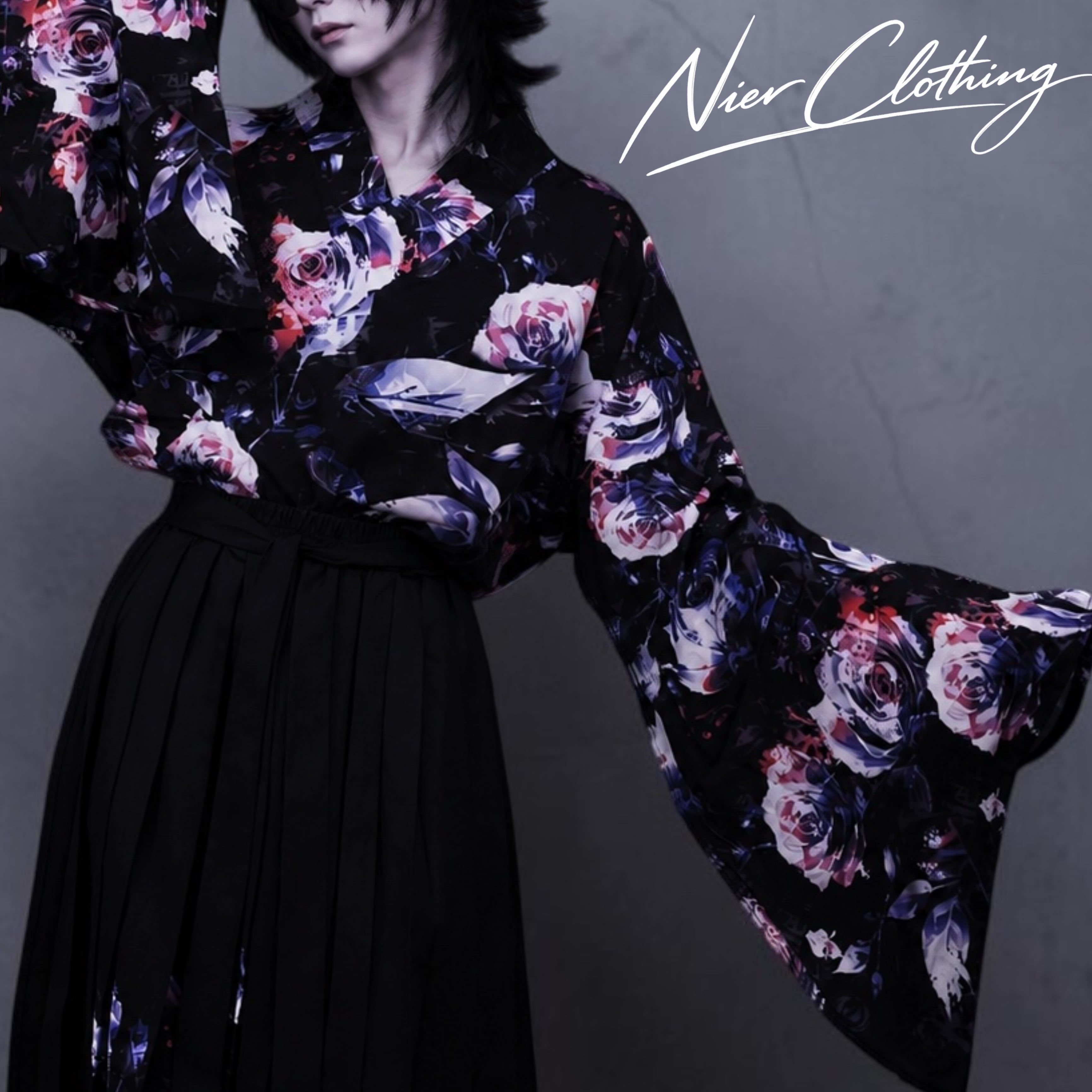 服/ファッション 着物 レディース 軽量着物袖UNISEXプルオーバー【和柄薔薇】 | NIER CLOTHING