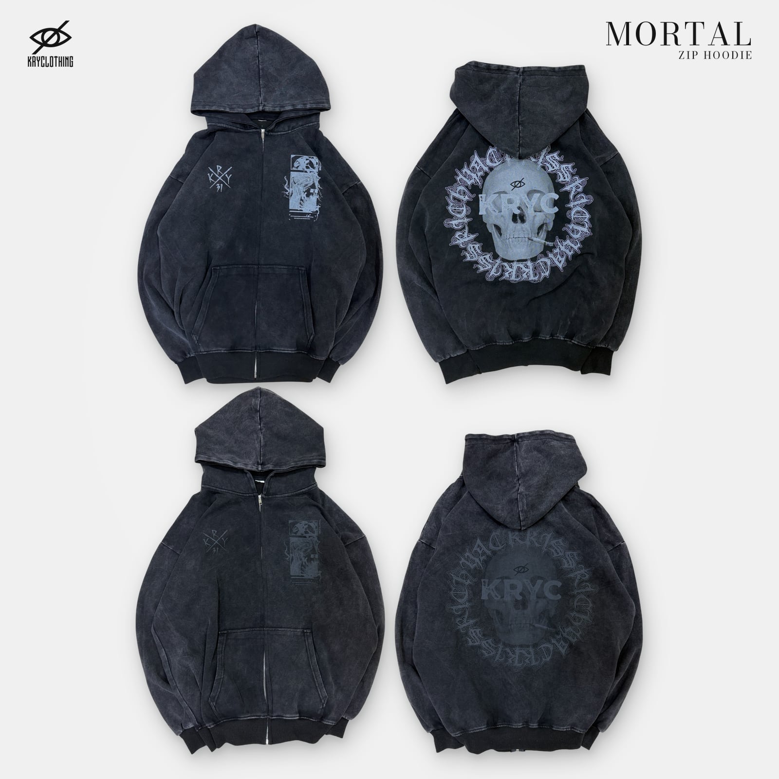 「MORTAL ZIP HOODIE」