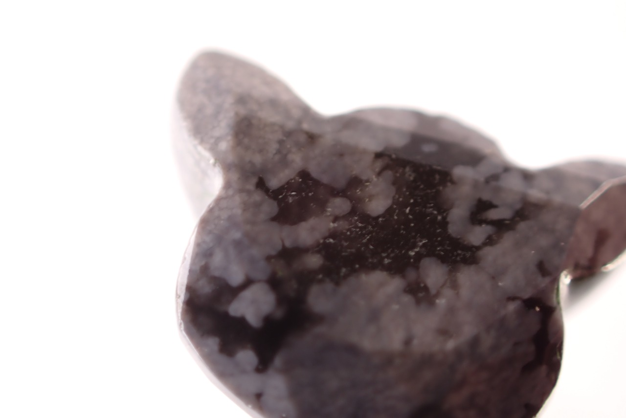 スノーフレークオブシディアン(猫カット)　1.33ct　[D11‐355]