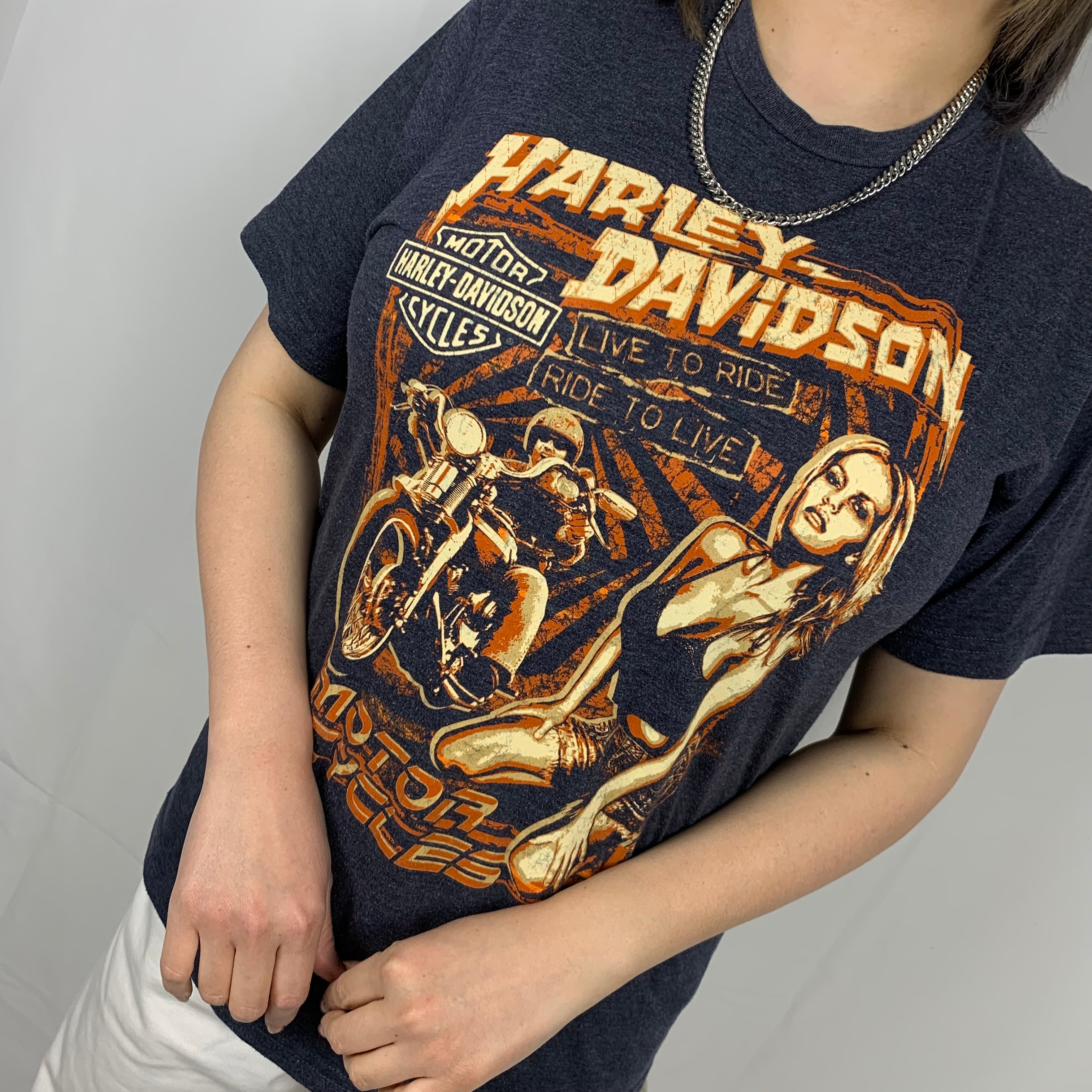 Harley-Davidson Tシャツ ガールズプリント