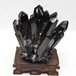 モリオン クラスター 黒水晶 原石 台座付属 一点物 182-8682