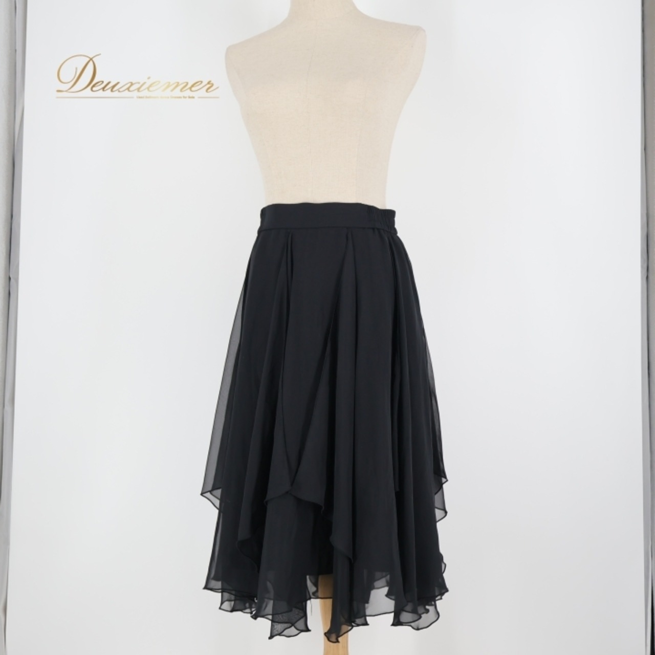 社交ダンス 衣装 スカート ブラック系 チャコット Chacott 黒 レッスン 練習 日本製 シンプル オールブラック 上品 透け感 無地 かわいい ダンス衣装 ひらひら