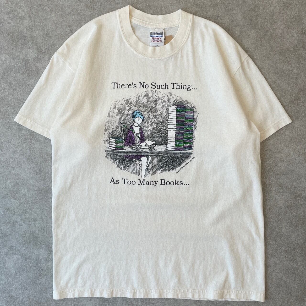 00年代 エドワードゴーリー　Tシャツ　ヴィンテージ　アートTシャツ 00s エドワードゴーリー 本 女性 アートTシャツ ヴィンテージ Edward
