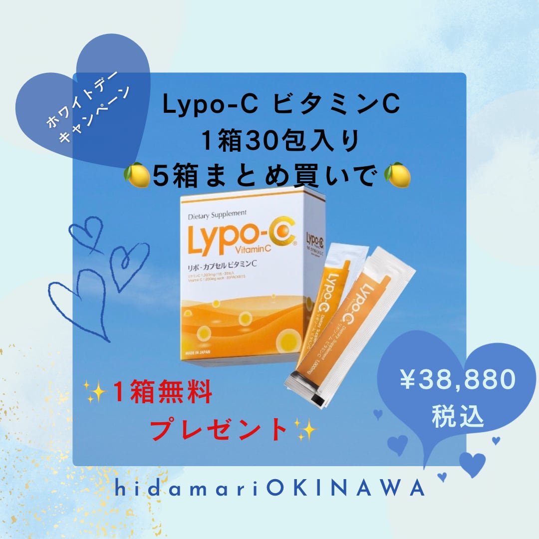 3/22迄【ホワイトデーキャンペーン】Lypo-C リポ カプセル ビタミンC(1箱30包入り)5箱+1箱