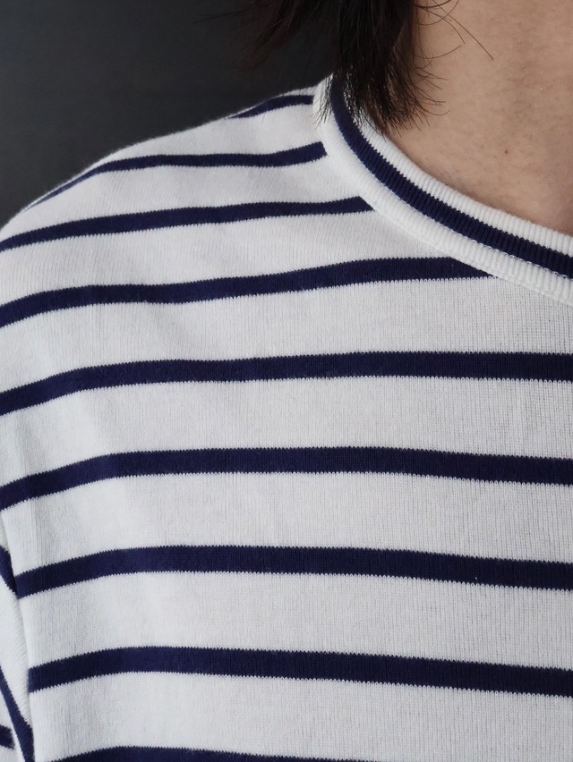【yohji yamamoto pour homme】border relax long sleeve top