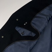 藤井毛織 FUJII KEORI カシミヤ cashmere ステンカラー カシミヤ コート M~L程度 /ブラック/メンズ