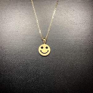 men's / K18YG.☆☆ smile necklace