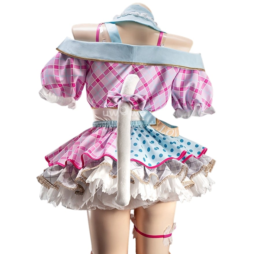 アイドルチェック衣装｜ピンクチェックとドットが弾ける ふんわり