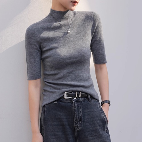 3色／シームレスニットトップス ・19755