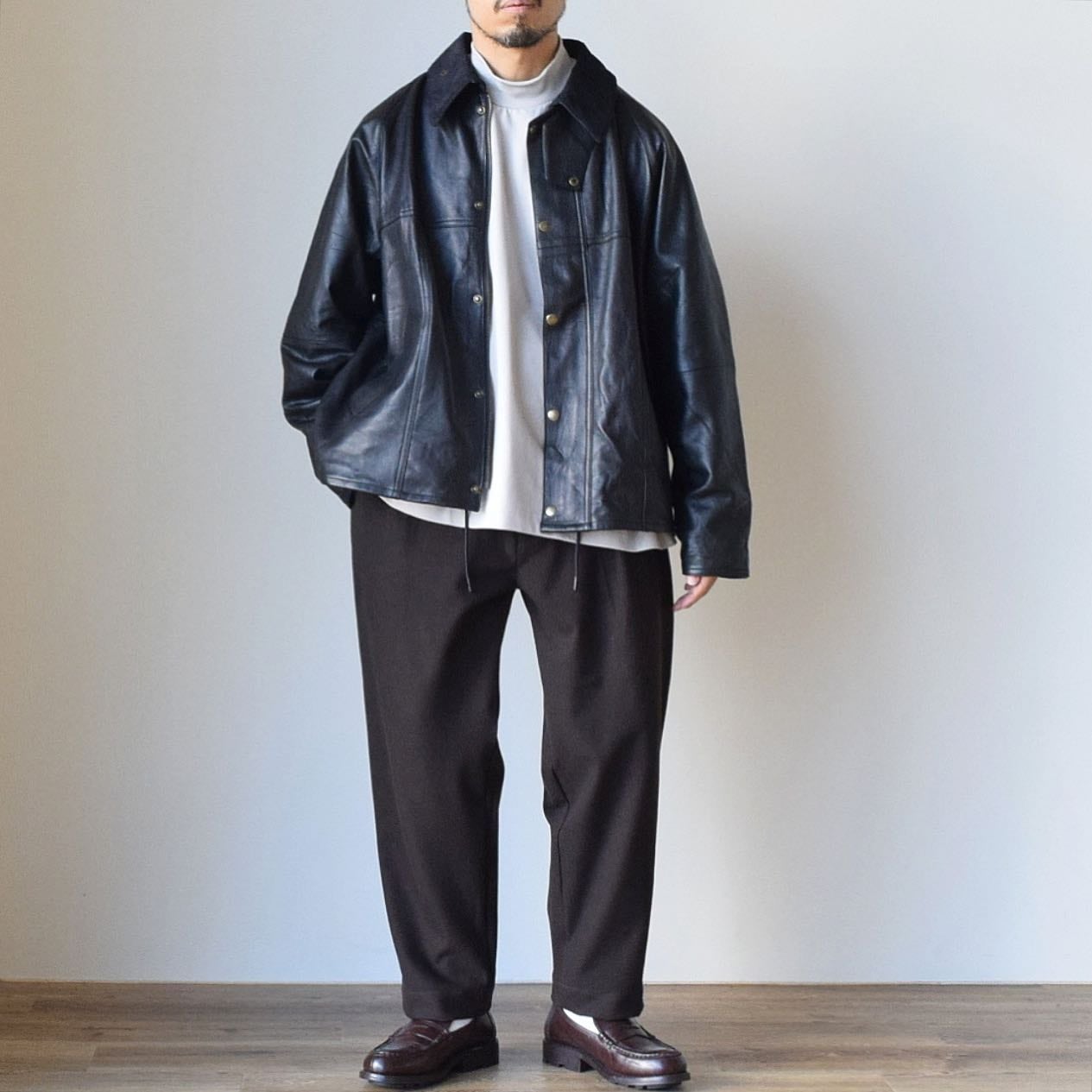 YOUSED】 REMAKE LEATHER DRIVERS JACKET 