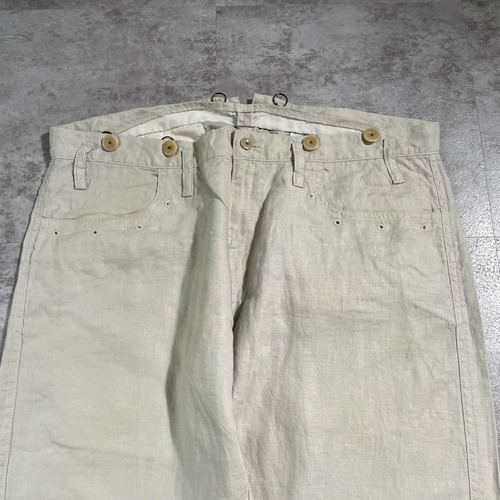 90s Y's archive linen white pants w34 詳細写真5