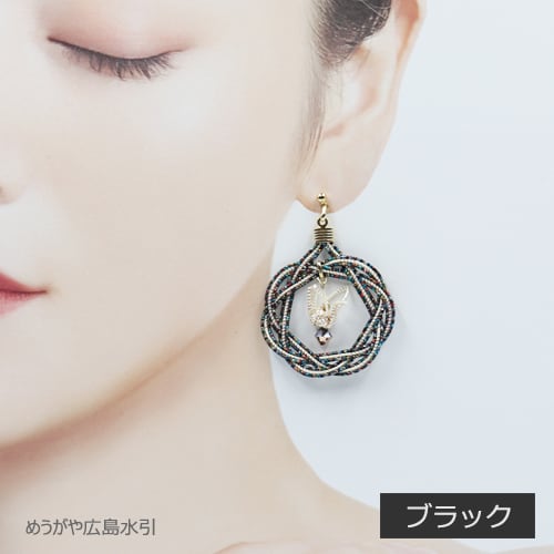 水引折鶴の和（ピアス・イヤリング） | 水引細工・水引アクセサリー