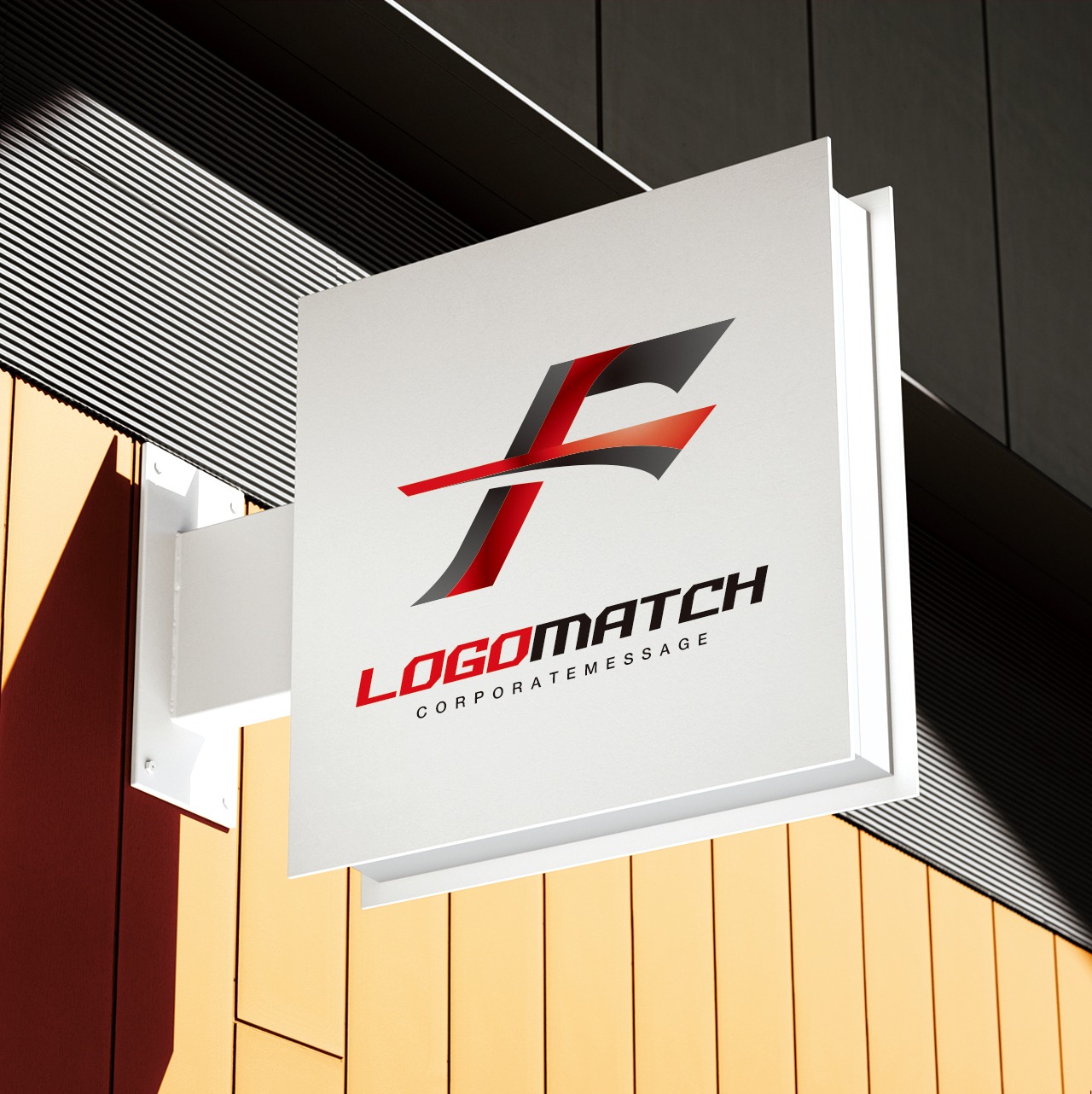 風を切るようなFのロゴ