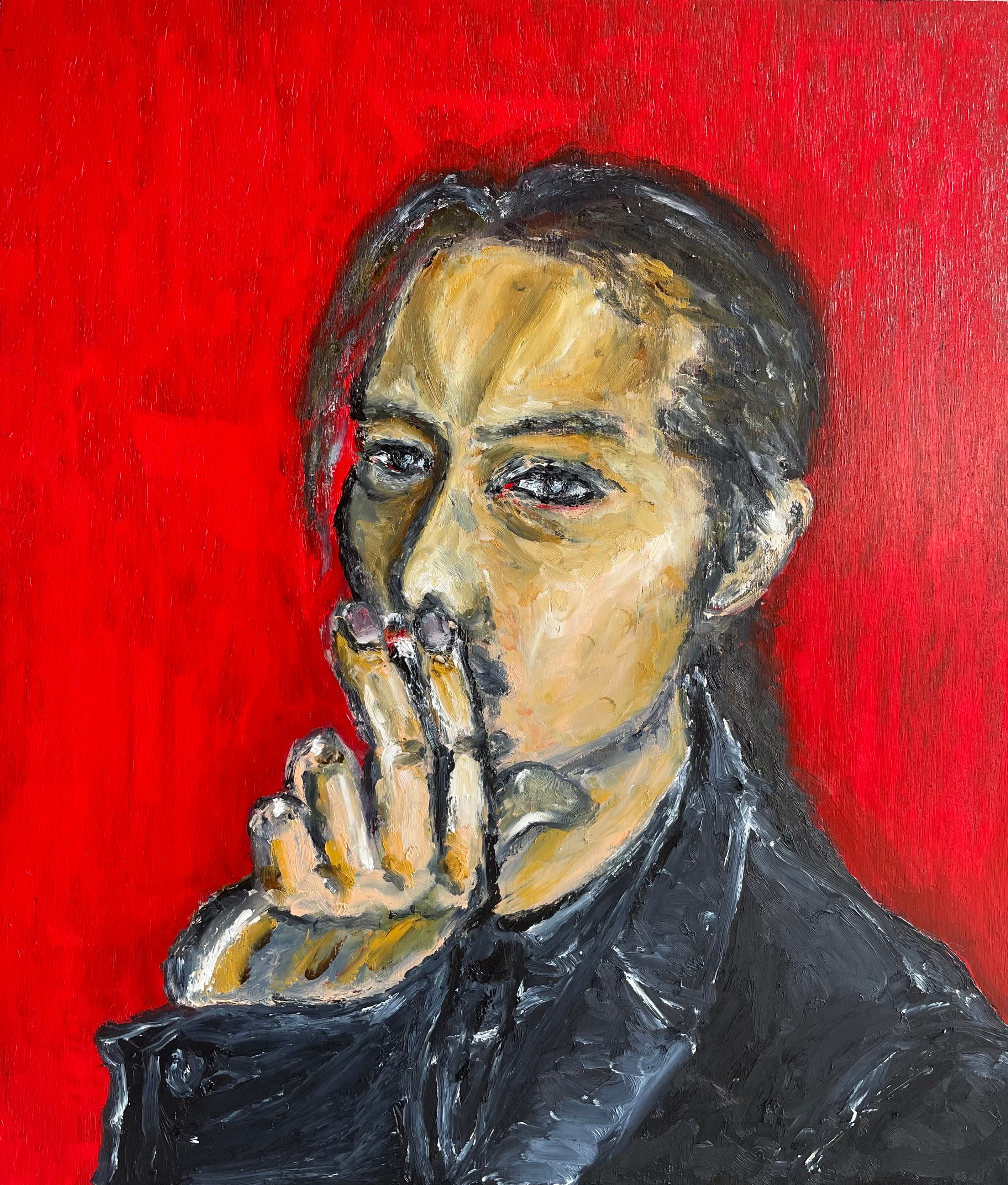 自画像　ミニ絵画 自画像 | 山之内昭憲