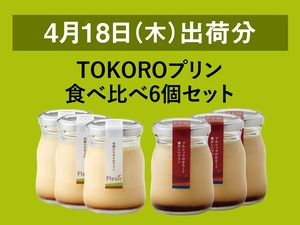 TOKOROプリン食べ比べ6個セット【2024年4月18日出荷分】