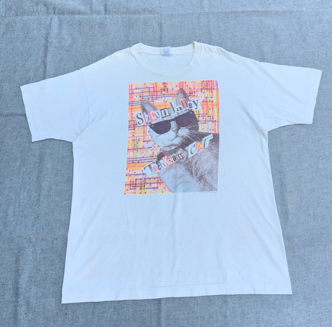 90s silicon valley techknow cat tee 小岩店