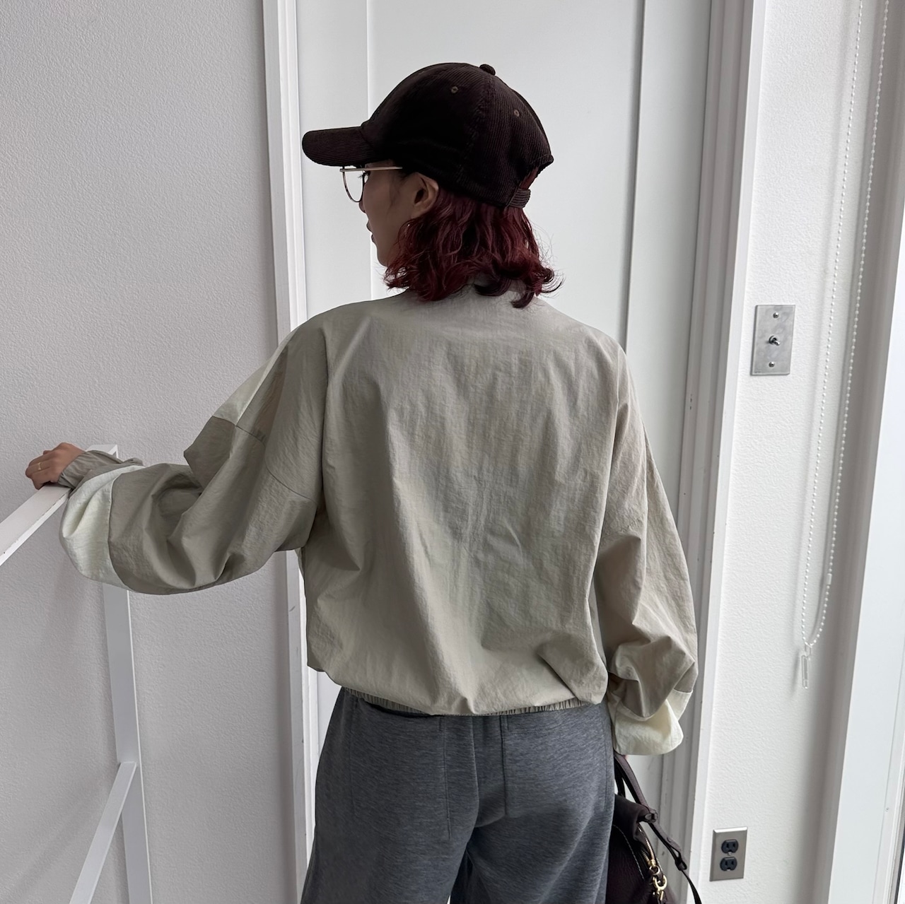 バイカラーWジップBZ/グレージュ