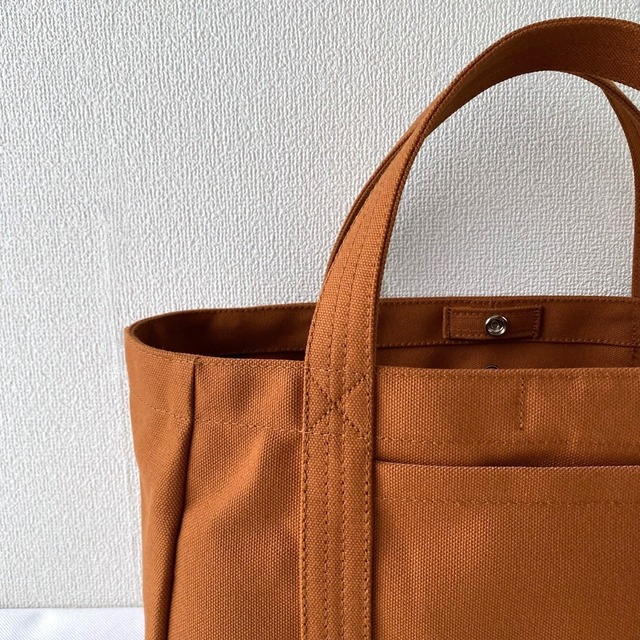 【全8色】「軽いボックストート」横長サイズ／アルマダ8号帆布【受注制作】