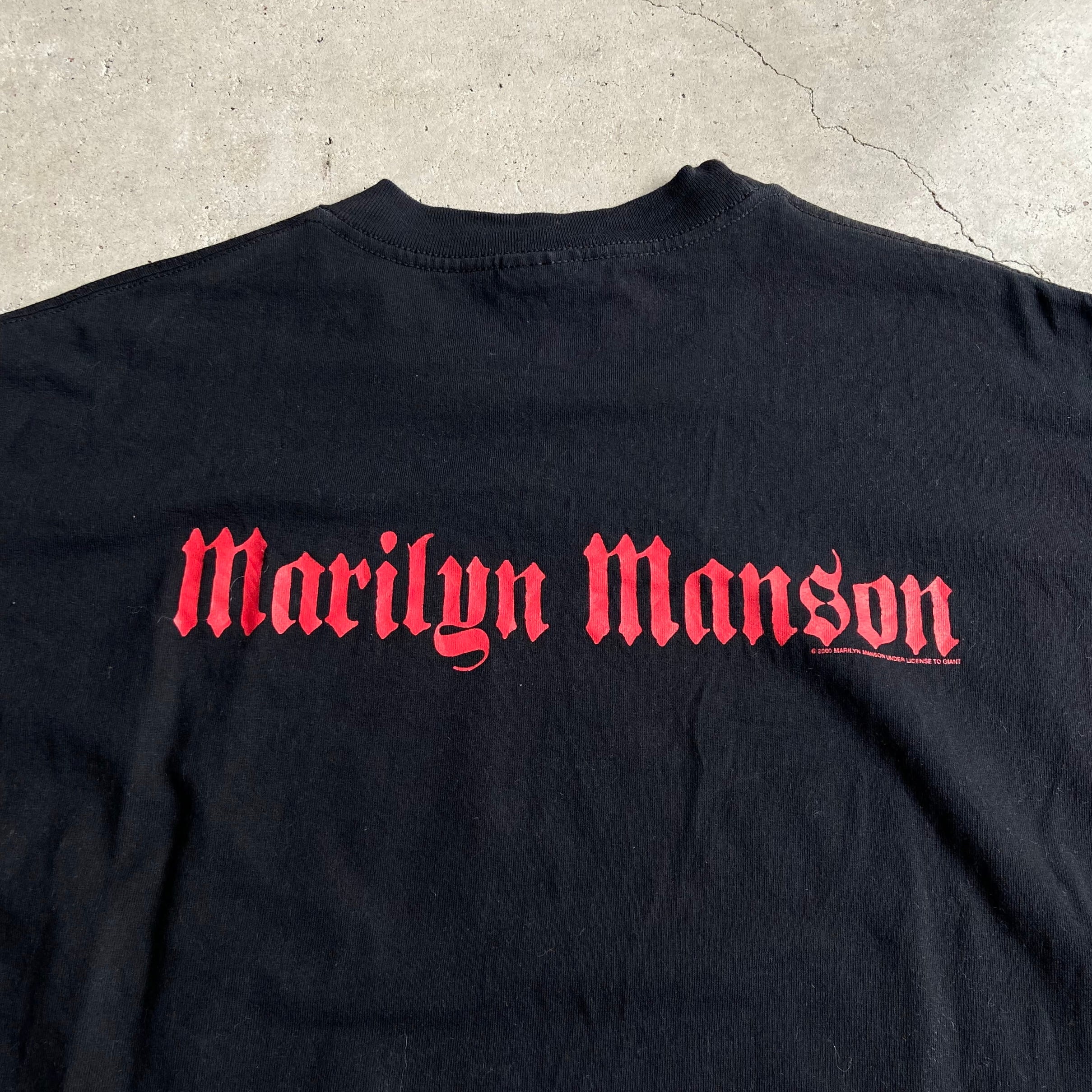 ビンテージユーロTシャツサイズXLマリリンマンソンMarilyn Manson