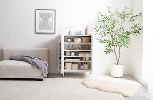 【幅70cm】Xue ラック付きキャビネット