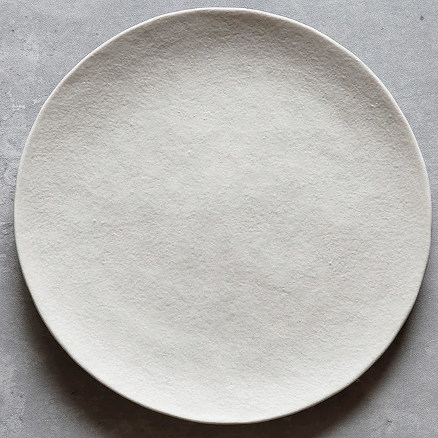 ミート皿 25cm(白灰化粧）