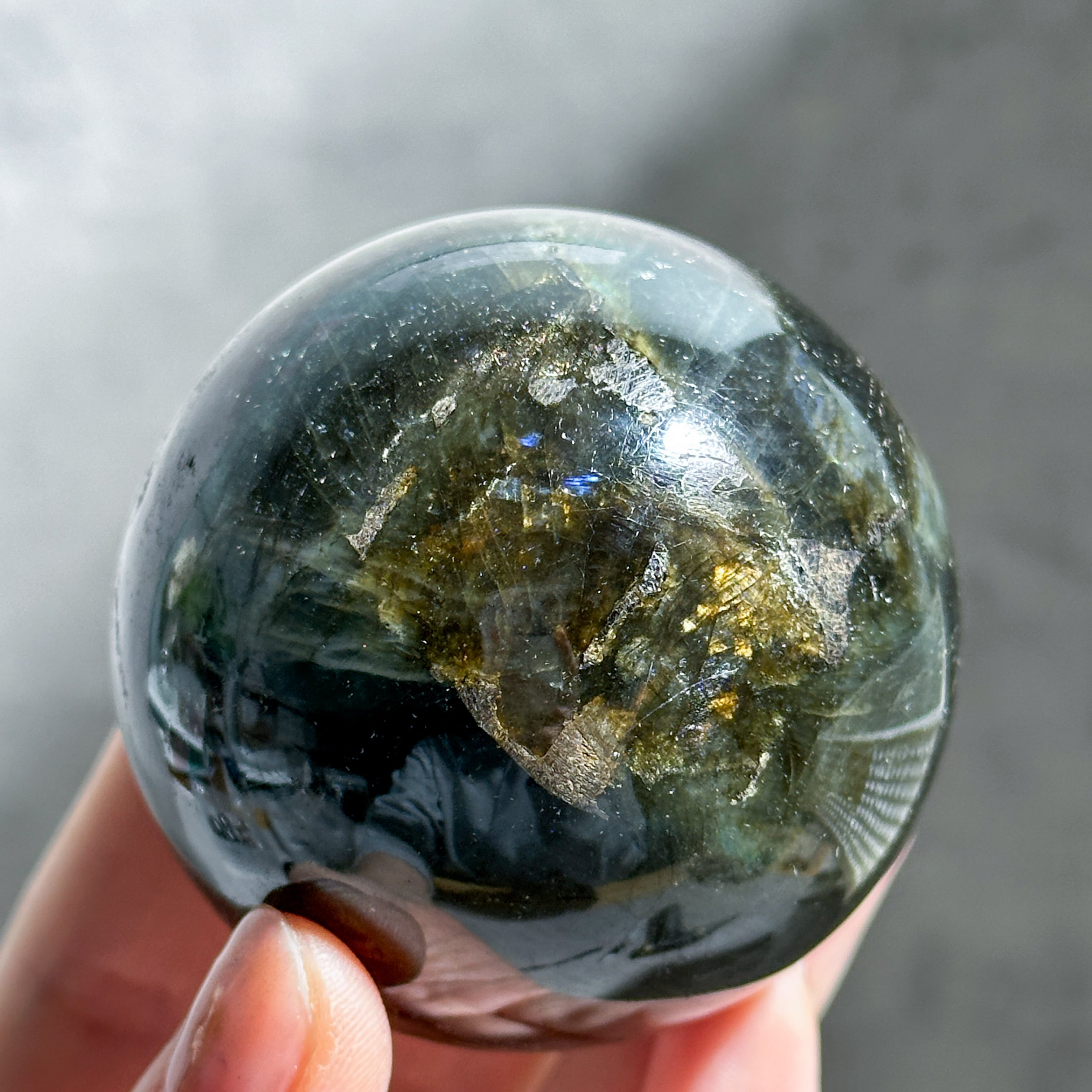 ラブラドライト スフィア 43◇ Labradorite Sphere ◇天然石・鉱物