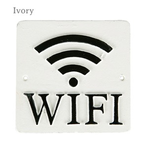 【S355-116】Square sign "Wi-Fi"　#サイン #アイアン #アンティーク #ヴィンテージ