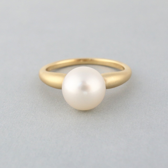 Akoya pearl plain dome ring