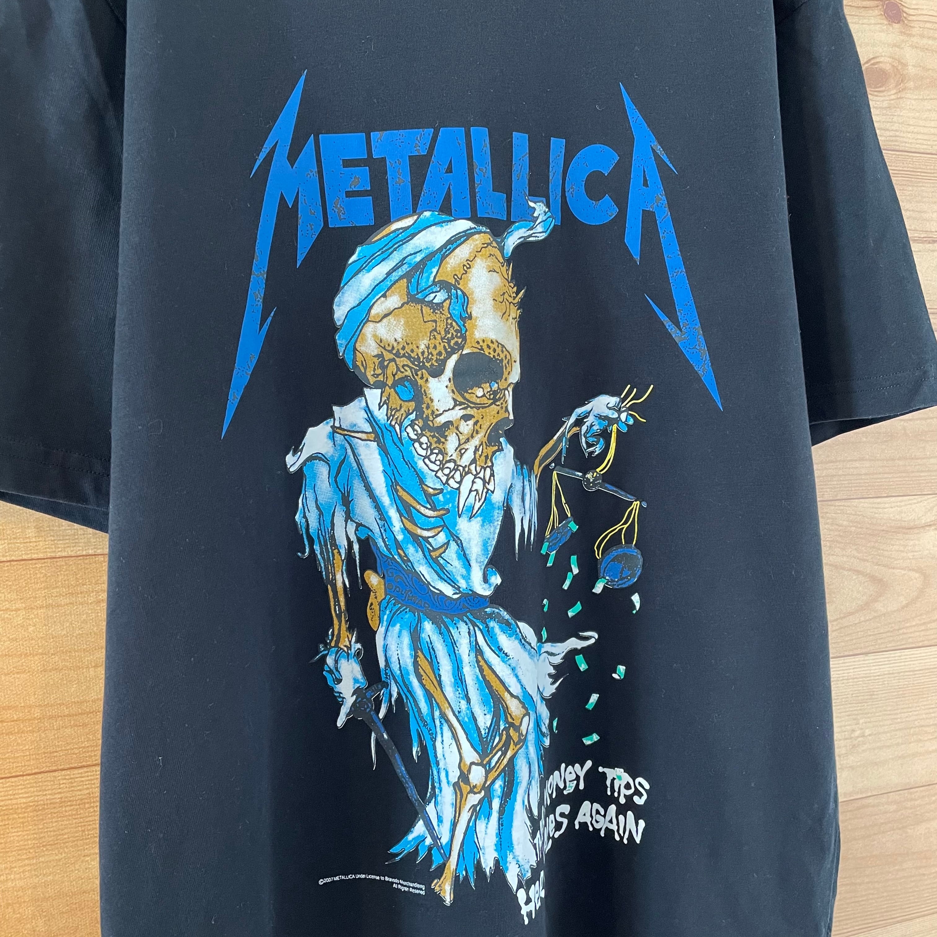 METALLCA】メタリカ バンドTシャツ プリント パスヘッド スカル バック 