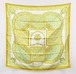 美品 HERMES　エルメス　カレ90　CIELS　BYZANTINS　ビザンチンの空　黄色　刺繍　シルクスカーフ　大判ショール　21-3586