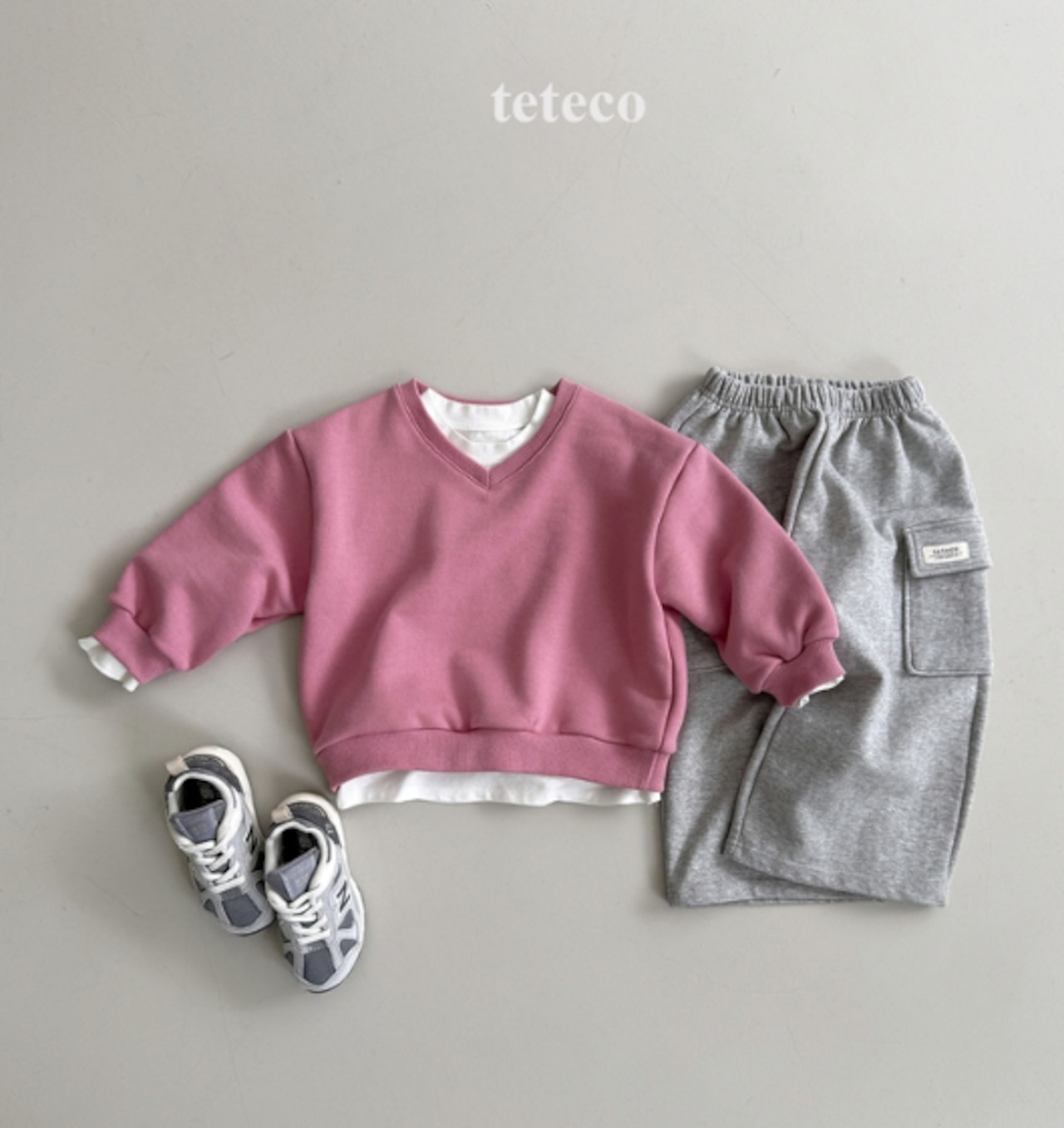 【取寄】teteco カーゴトレーニングパンツ|秋服|韓国子供服| 26/AT