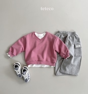 【取寄】teteco カーゴトレーニングパンツ|秋服|韓国子供服| 26/AT