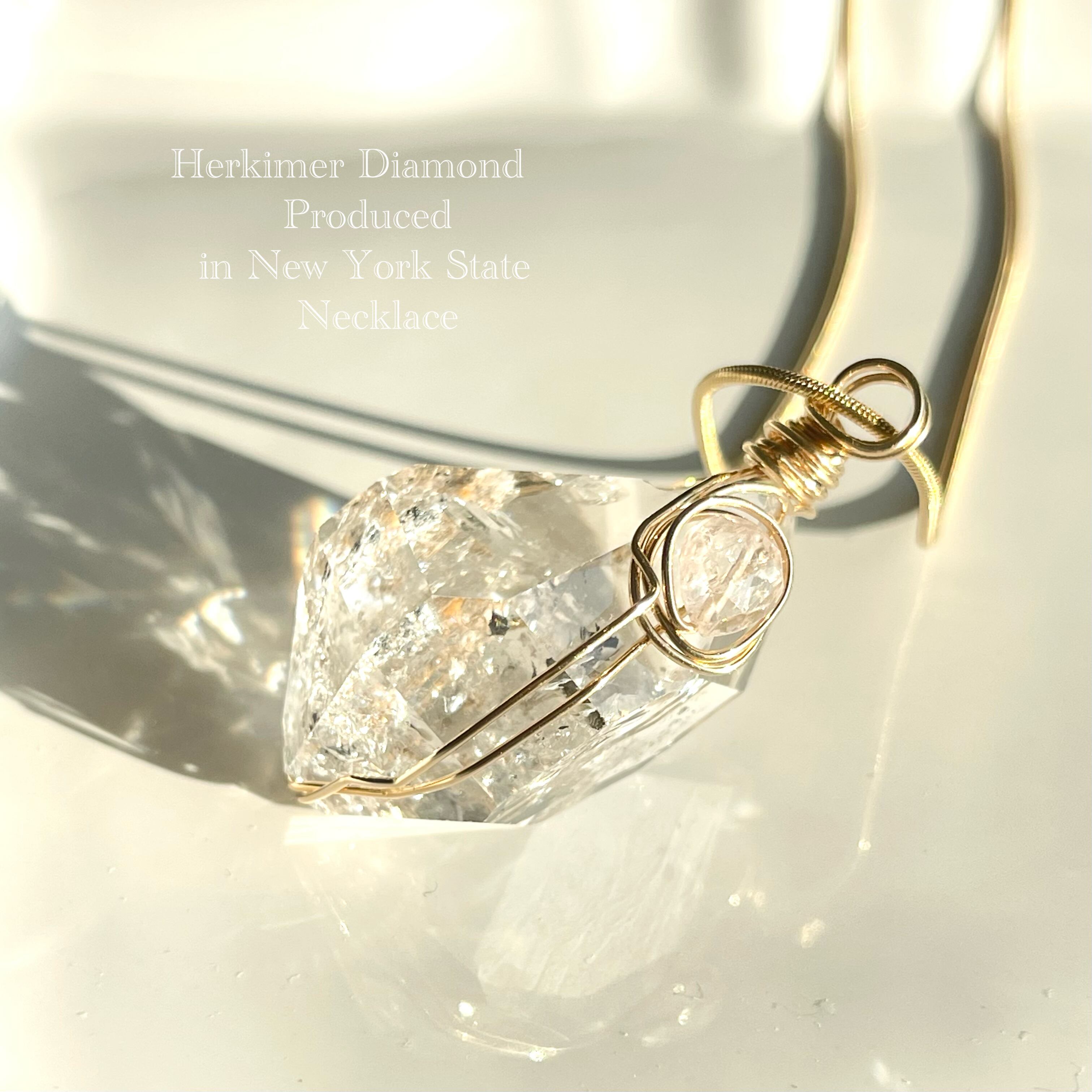 ニューヨーク州産 ハーキマーダイアモンド ネックレス