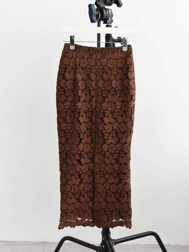 lace pencil long skirt